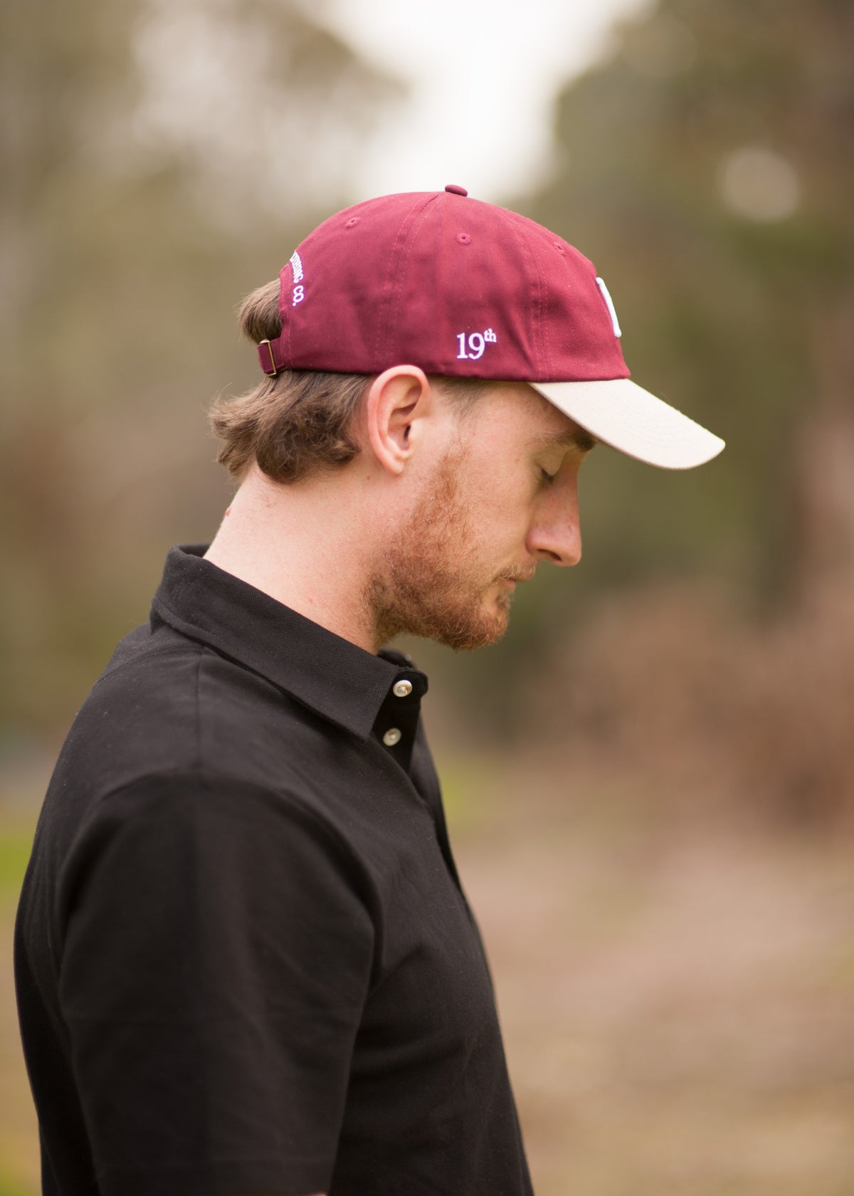 Maroon - N Letter Cap